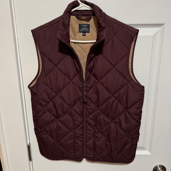 Men’s burgundy red quilted vest (Small) | J Crew - Picture 2 of 7